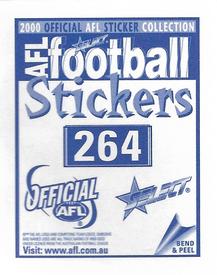 2000 Select AFL Stickers #264 Tony Lockett Back